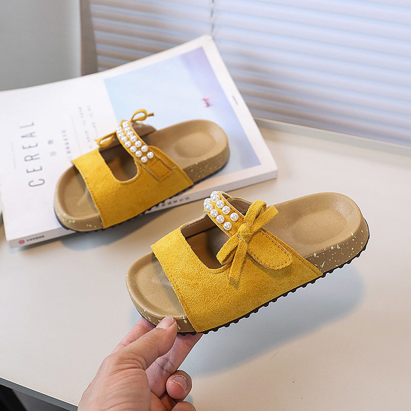 Summer New Girls Fashion Pearl Princess Shoes Sandals
