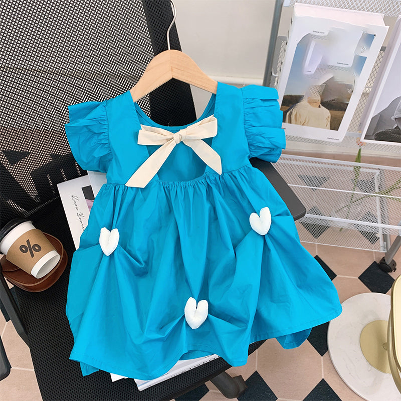 Cute Baby Girl Summer Bow Dress