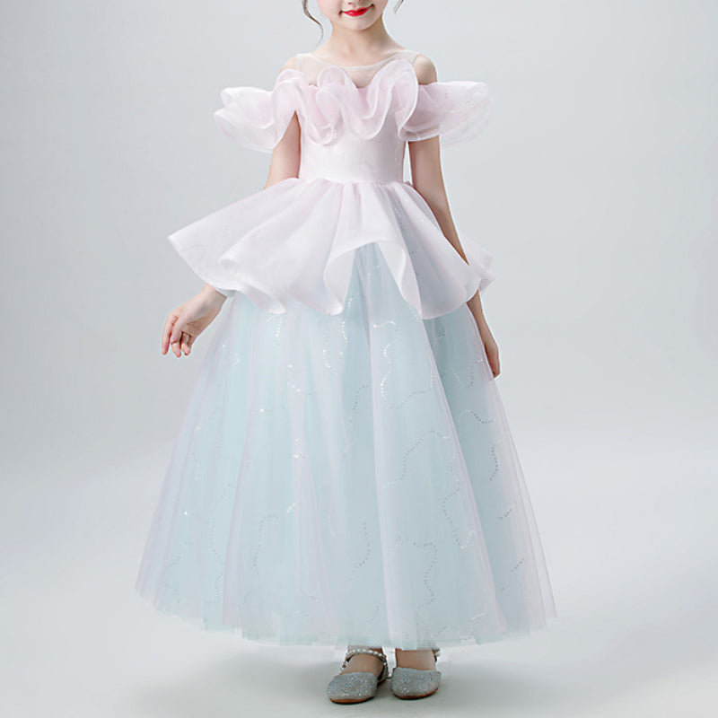 Girls Evening Dress Performance Costume Toddler Birthday Princess Dress