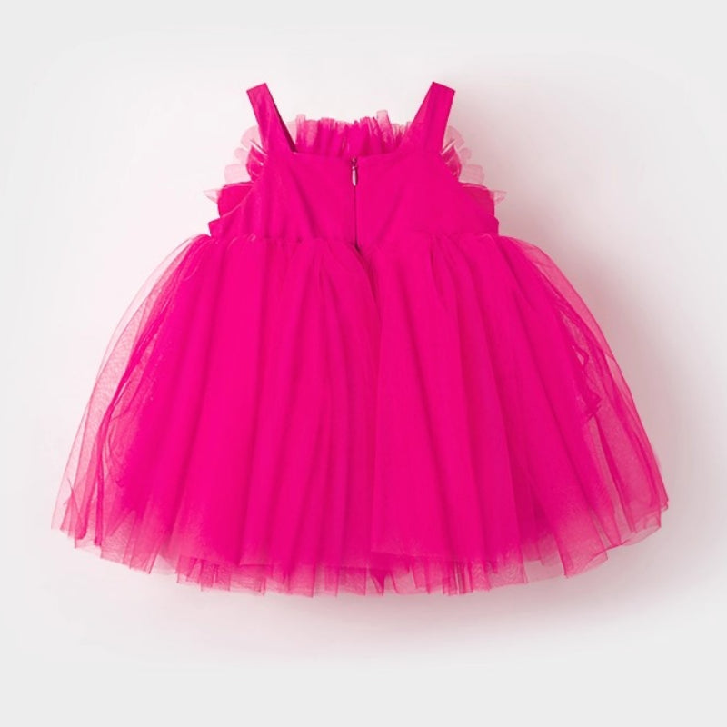 Baby Girl Birthday Pink Princess Dress Children's Suspender Puffy Dress