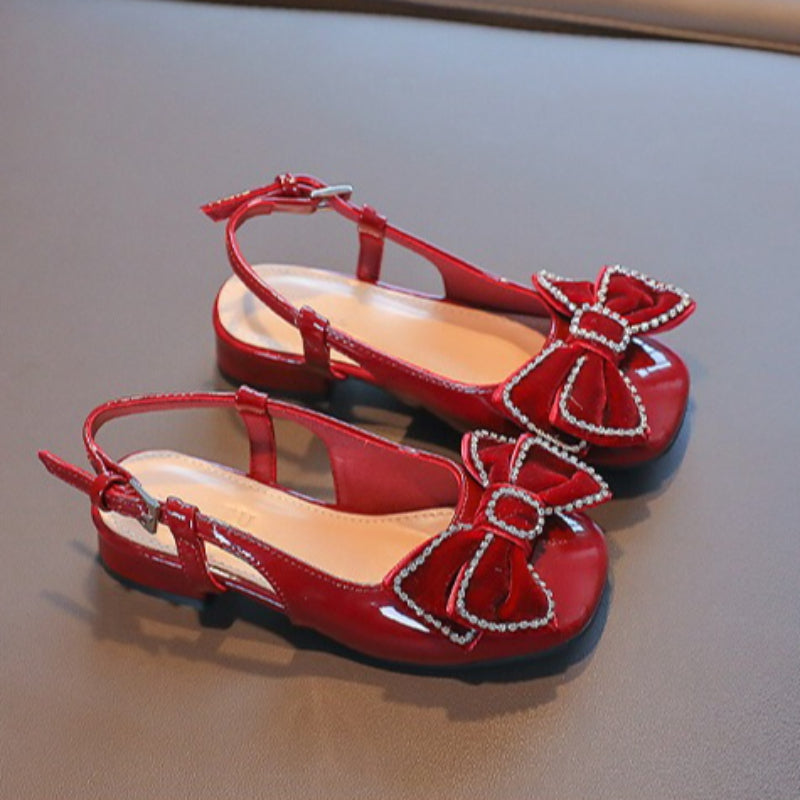 Girls' Non-slip Soft-soled Bow Princess Shoes