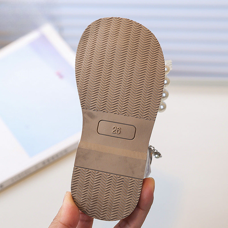 Girls Summer New Flower Soft Bottom Sandals