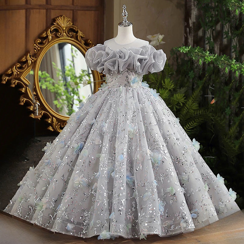 Girls Prom Elegant Dress Flower Girl Birthday Princess Dress