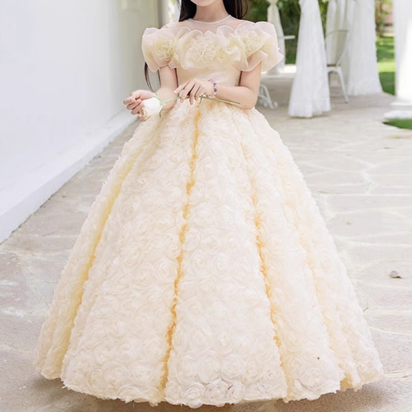 Girls Birthday Party Princess Dress Flower Girl Wedding Princess Dress