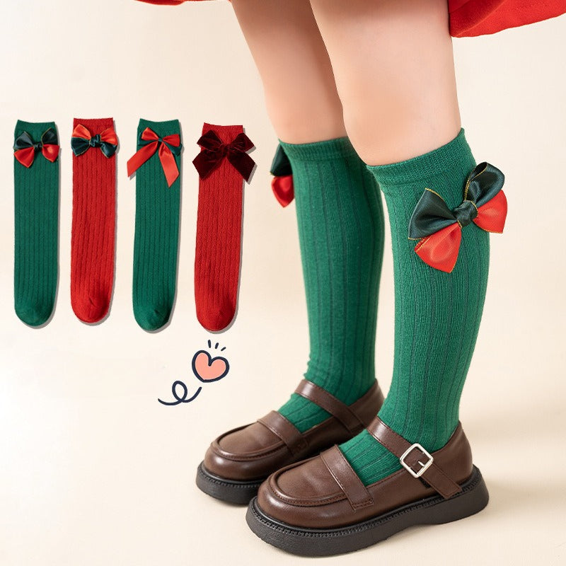 Girls' New Year Christmas Mid-calf Socks
