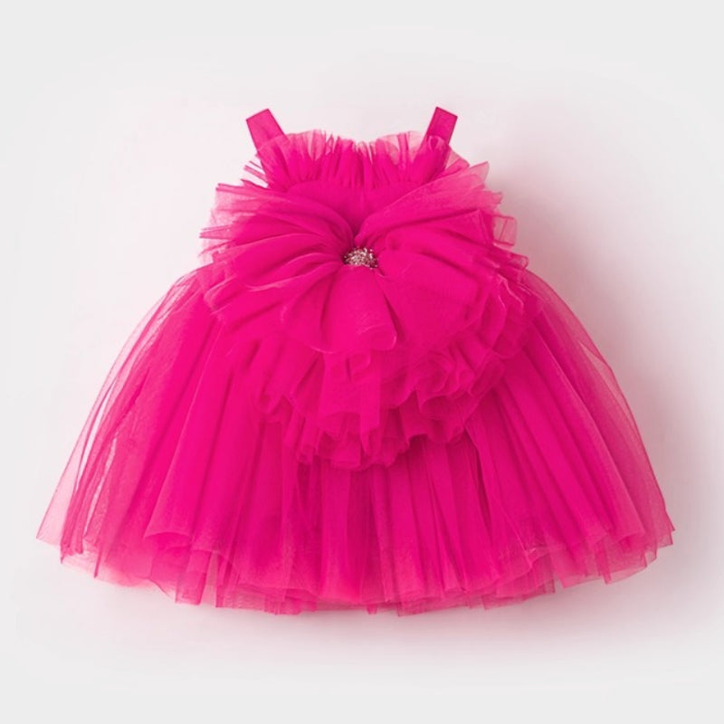 Baby Girl Birthday Pink Princess Dress Children's Suspender Puffy Dress
