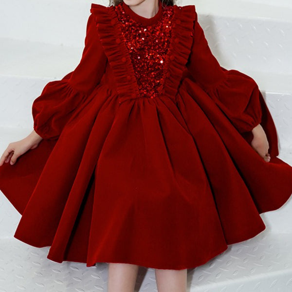 Children's Birthday Dress Girls Christmas Princess Dress Flower Girl Dress
