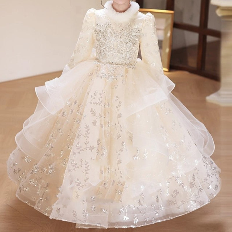 childrens evening dresses Children's Prom Dress Girls Party Girl Birthday Dresses na_03/05/2026 Color:Bouquet glitter tulle Red Asymmetric Dresses |