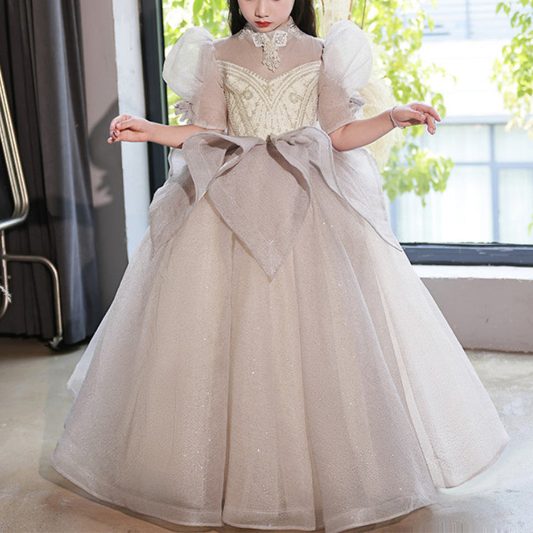 Flower Girls Princess Dress Costume Flower Girl Wedding Fluffy Dress