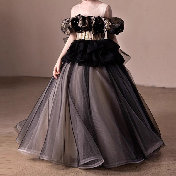 Children's Pageant Dress Black Girl Birthday Dress Flower Girl Princess Dress