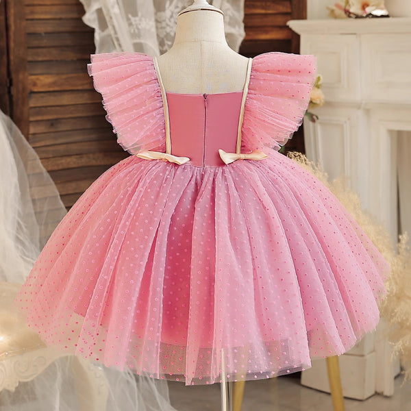 Cute Baby Polka Dot Mesh Princess Dress Toddler Birthday Dresses