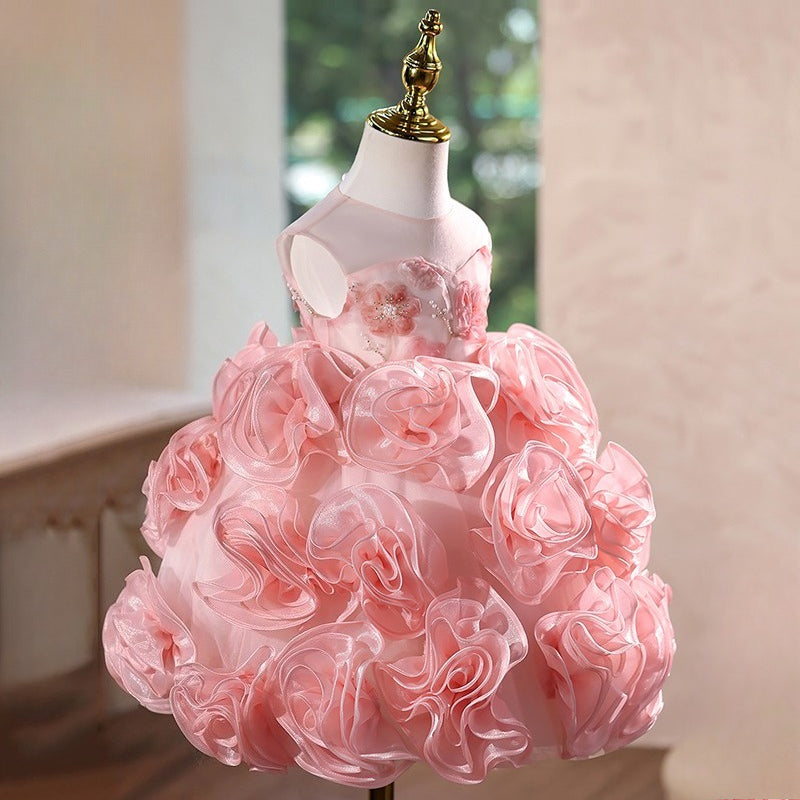 Girls' Prom Princess Dress Flower Girl Dress Girl Birthday Puff Dress