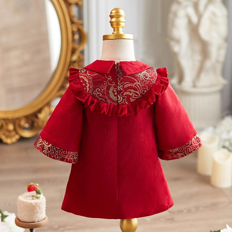 Baby Birthday Princess Dress Girl Christmas Cheongsam Girl Communion Dress
