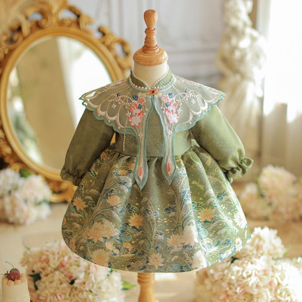 Cute Toddler Communion Dress Baby Girl Birthday Dress Girl Party Dress