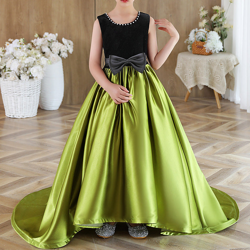Elegant Baby Cute Girl Puffy Green Dress Birthday Party Princess Dress, Green / 3-4 Years (110cm) Elegant Baby Cute Girl Puffy Green Dress Birthday Party Princess Dress, Green / 3-4 Years (110cm)