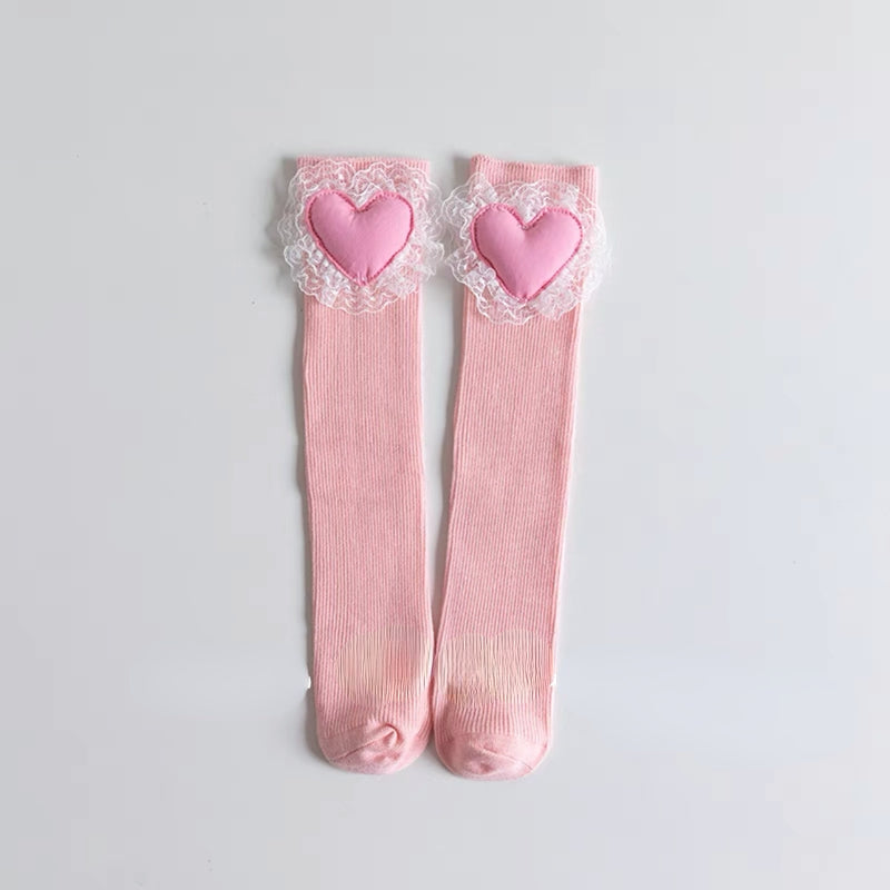 Baby Girl Lace Love Princess Straight Socks