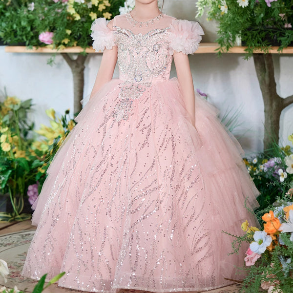 Girls' Ball Gowns Children's Birthday Princess Dresses Flower Girl Wedding Dresses
