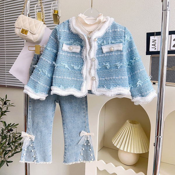 Cute Girls Two-piece Cardigan Jacket