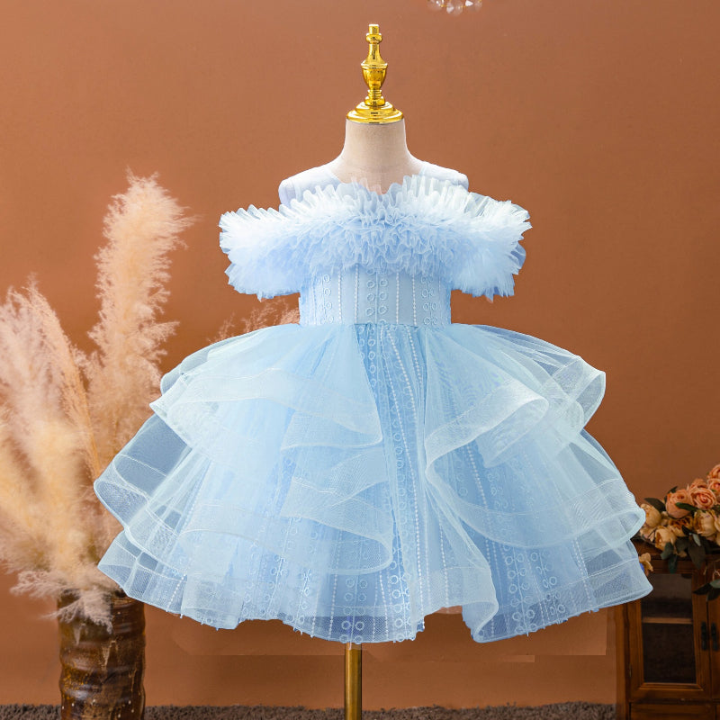 Fluffy Birthday Dress Baby Girl Dresses Girls Party Dress – marryshe