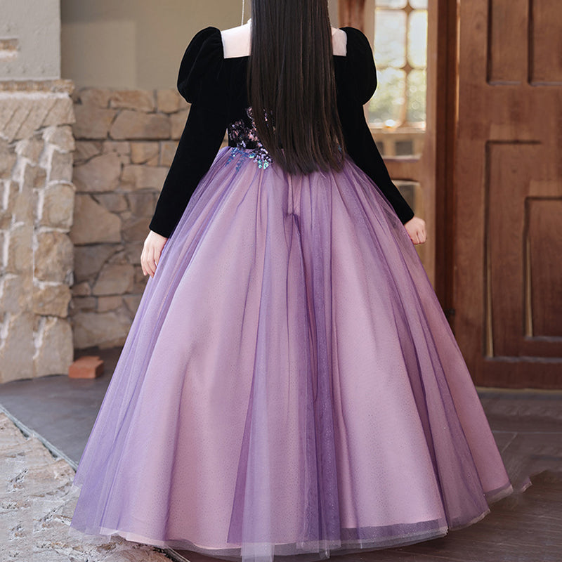 Elegant Baby Girls Ball Gowns Toddler Birthday Costume Dress