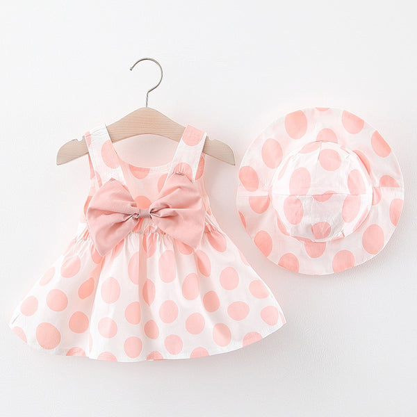 Big Bow Back Polka-dot Suspenders Two-piece Set