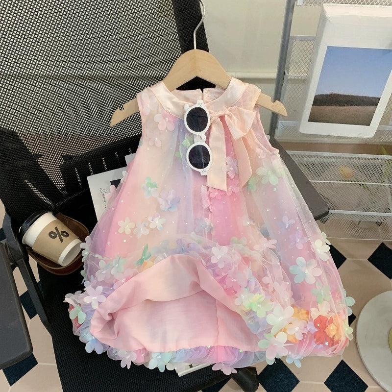 cute girly dresses Things Flutter Sleeve Dress 6-8Y 6 Years (130cm) 120 Summer Mini Dresses: Cute Girly