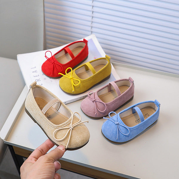Girls Bow Soft Sole Princess Leather Shoes