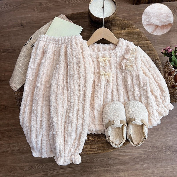 Girls' New Winter Coral Fleece Pajamas