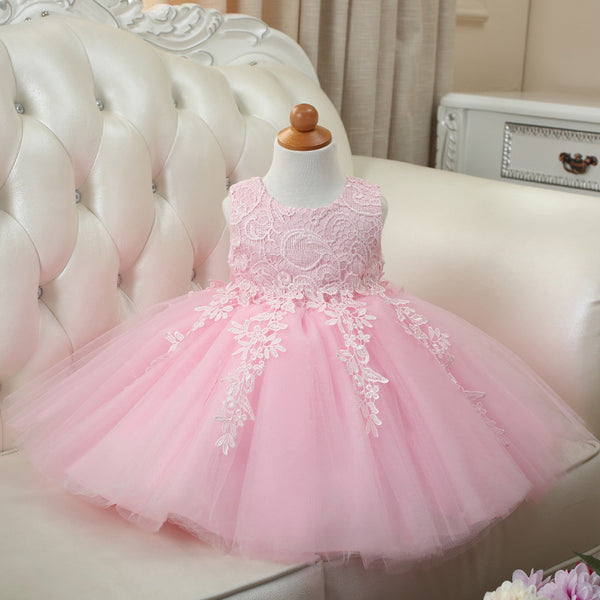 Cute Baby Girl First Birthday Party Dress Toddler Flower Girl Dress