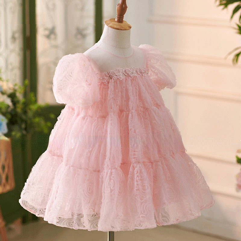 Elegant Baby Girl Prom Puff Dress Toddler Birthday Costume Princess Dress