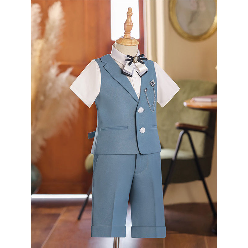 Boys Stage Performance Costume Birthday Vest Suit