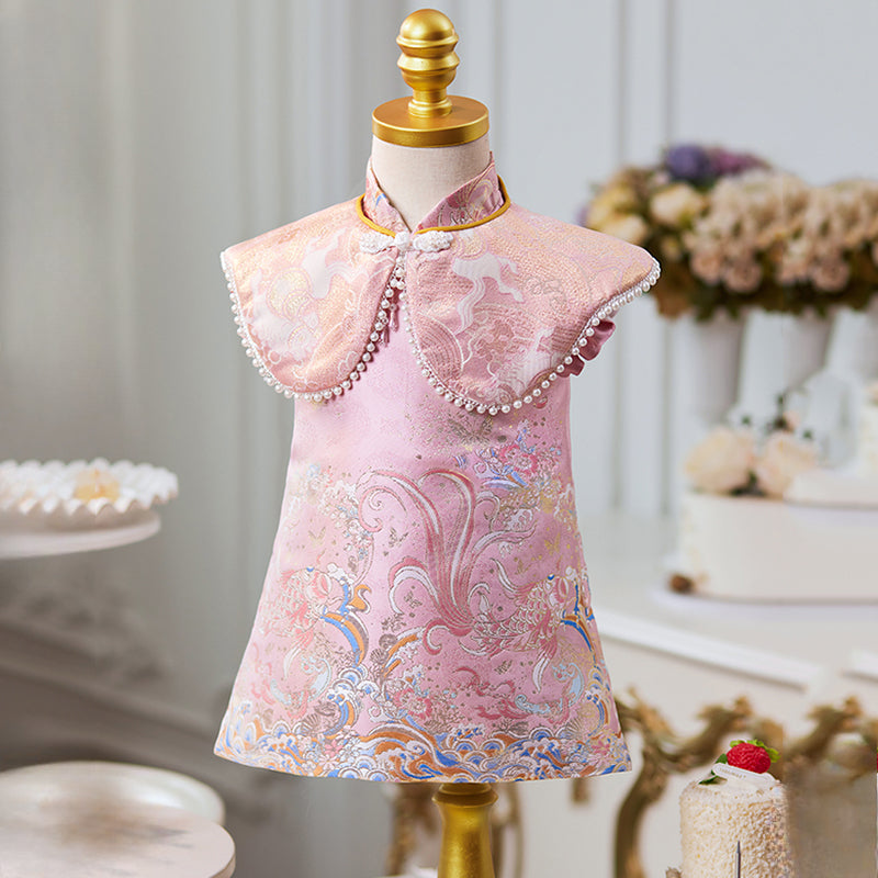 Baby Pink Birthday Princess Dress Girls Communion Dress