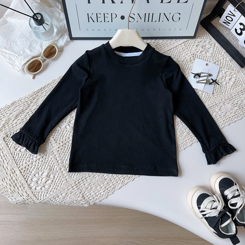 Girls' New Vest Bottoming Shirt and Wide-leg Pants Three-piece Set