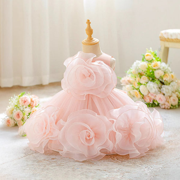 Girls Cute Communion Dress Flower Girl Wedding Princess Dress
