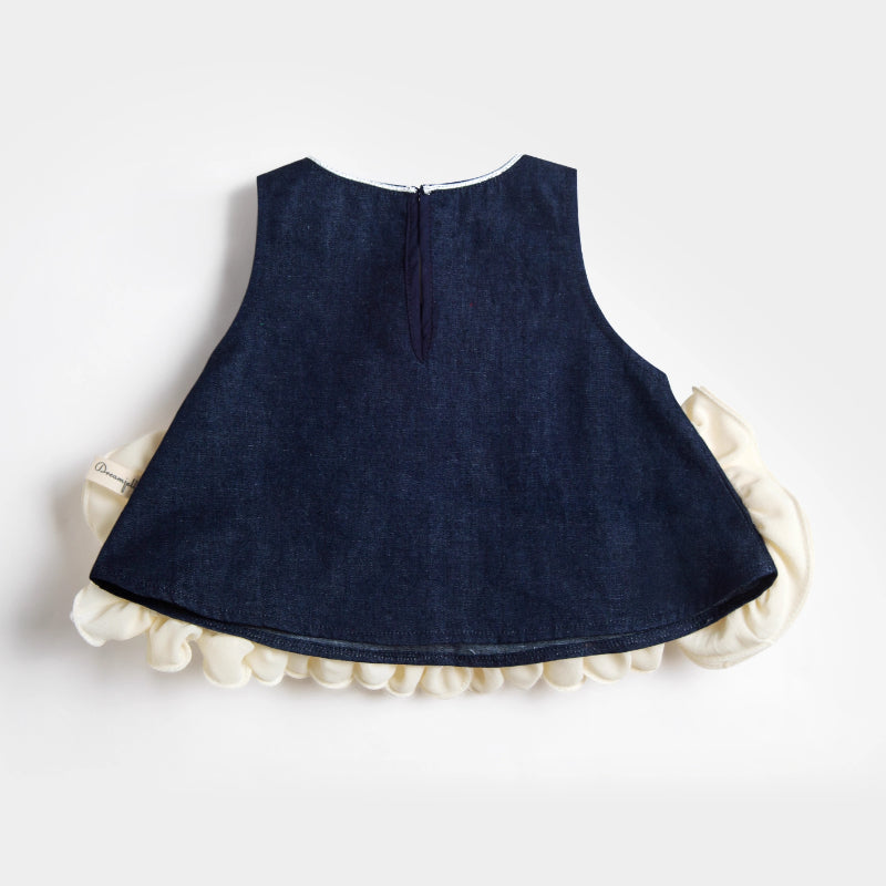 Summer New Baby Cute Lace Square Neck Top
