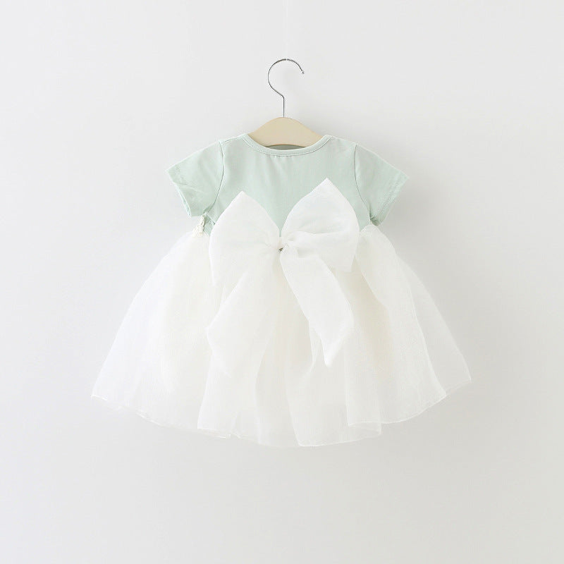 Children's Cute Summer Princess Dress Baby Bow Dress