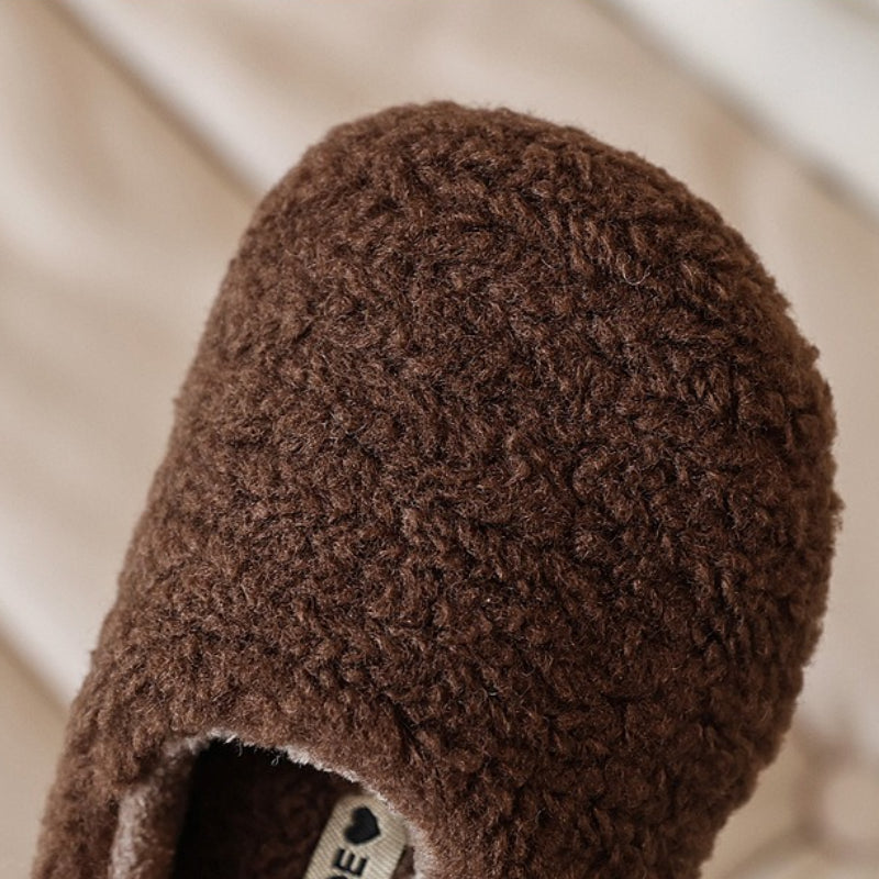Girls' Winter Fleece-lined Lamb Wool Cotton Shoes
