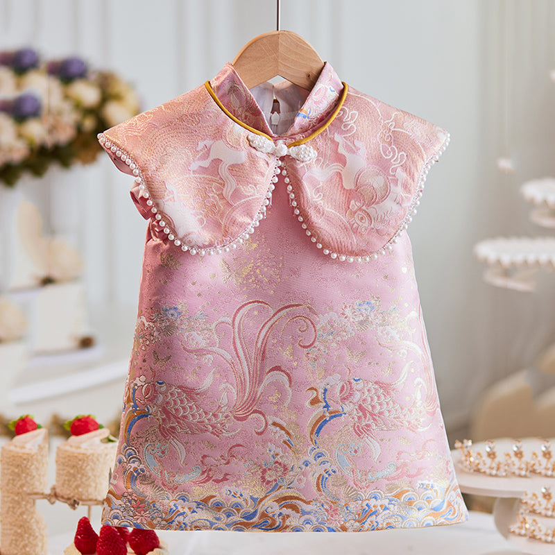 Baby Pink Birthday Princess Dress Girls Communion Dress
