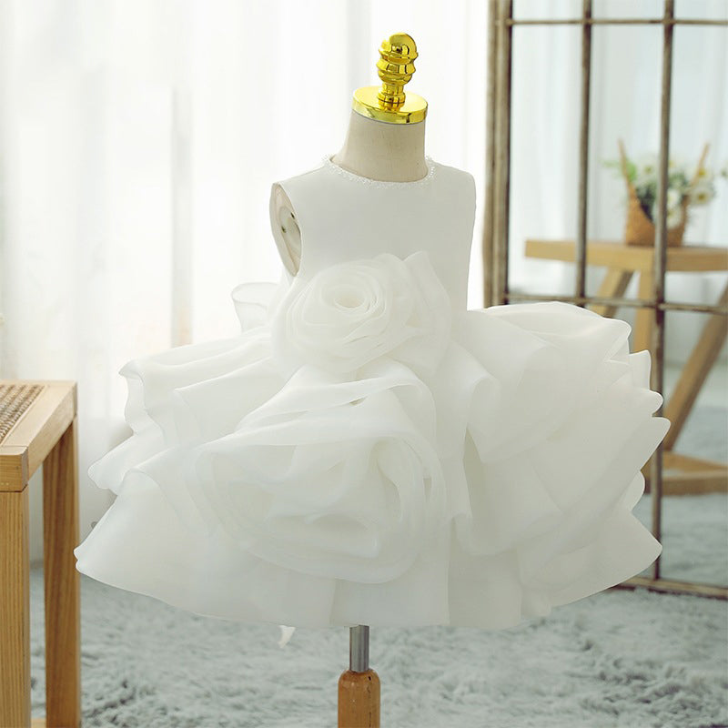 Cute Baby Girl Fluffy Black Dress Toddler Girls Christening Dress main image 1