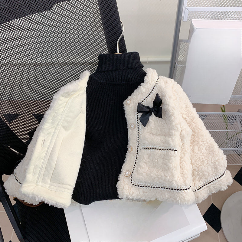Baby Winter Sweater Baby Thick Warm Wool Sweater Three Piece Set