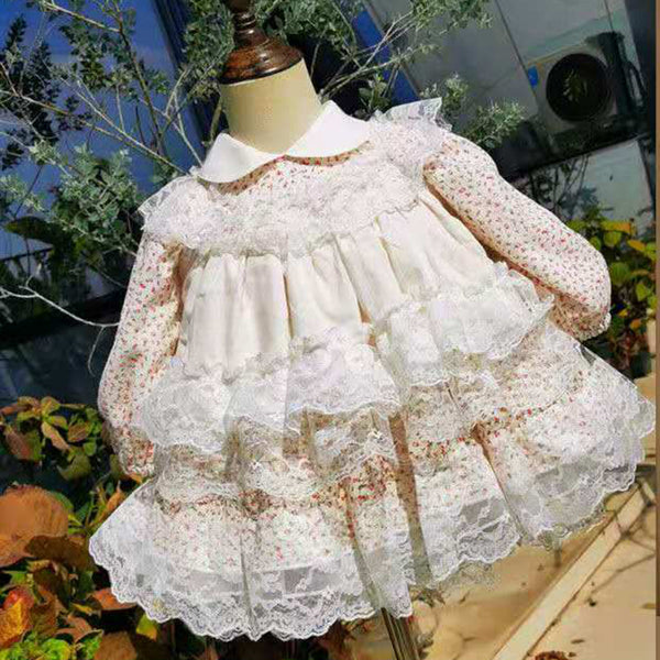 Baby Girl Princess Dresses Toddler Vintage Royal Puffy Elegant Ball Gowns Birthday Dresses