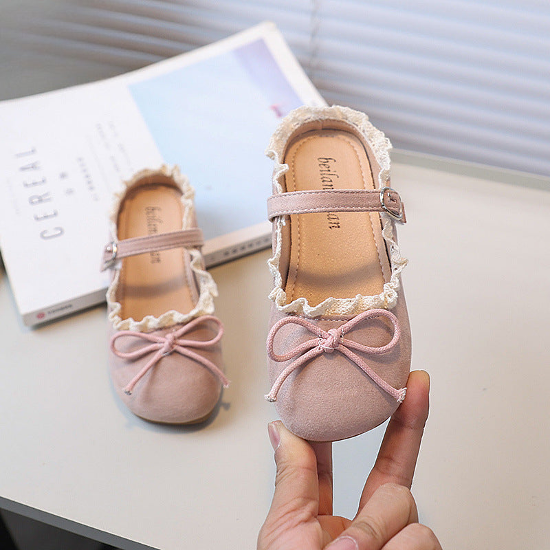 Summer New Girls Bow Princess Leather Shoes