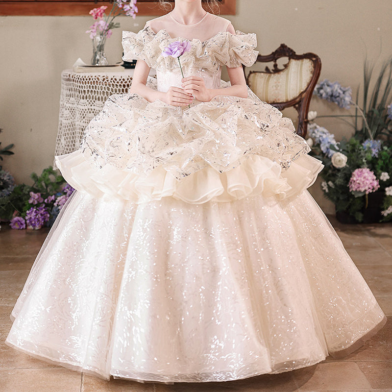 birthday dress 40th Girl Party Dresses Toddler Ball Gowns Girl Elegant Birthday Dresses