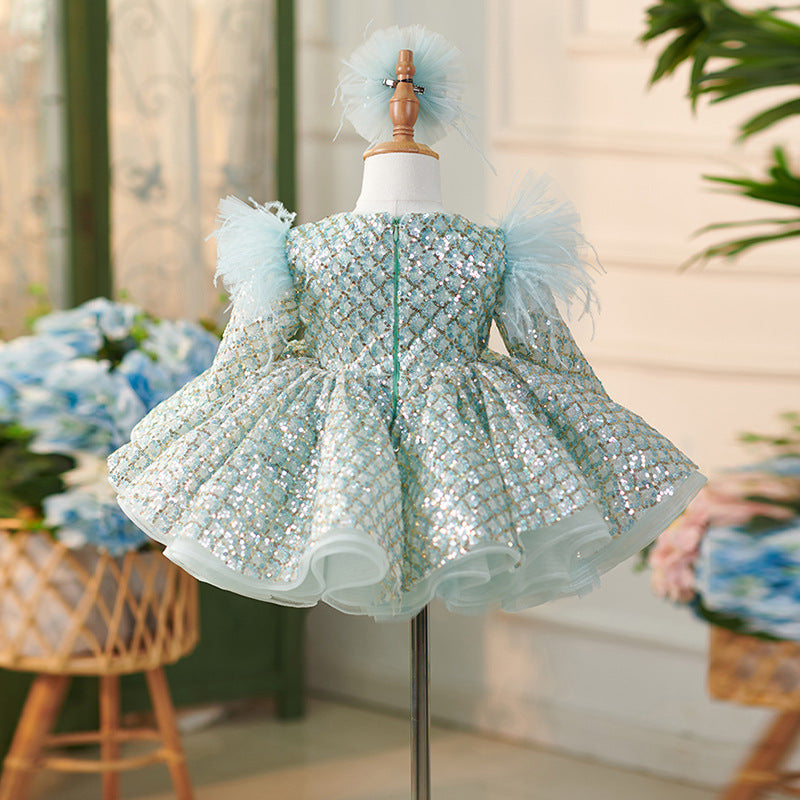 Girls Christmas Dresses Girls Formal Dresses Toddler Birthday Party Dresses, Green / 1-2 Years (90cm) Girls Christmas Dresses Girls Formal Dresses Toddler Birthday Party Dresses, Green / 1-2 Years (90cm)
