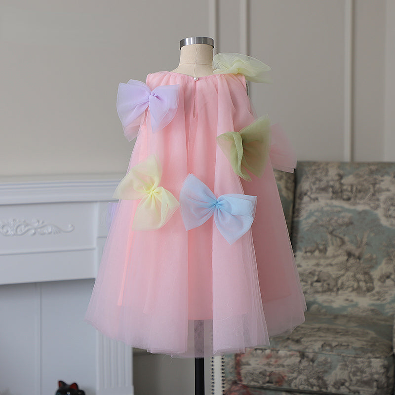 Cute Baby Girl's First Birthday Princess Dress Toddler Bow Knot Dress