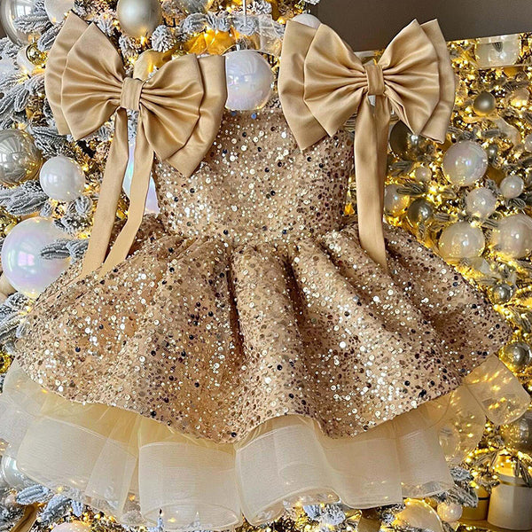 Elegant Baby Girl First Communion Dress Toddler Birthday Pageant Princess Dress