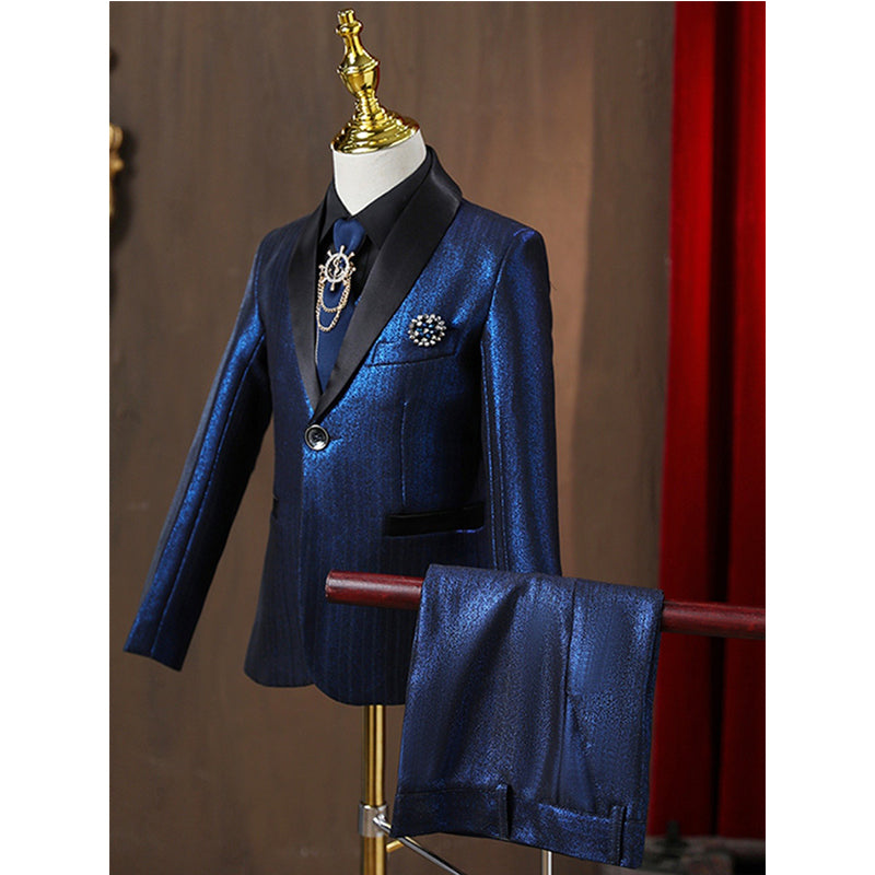 Children's Dark Blue Sparkling Birthday Suit