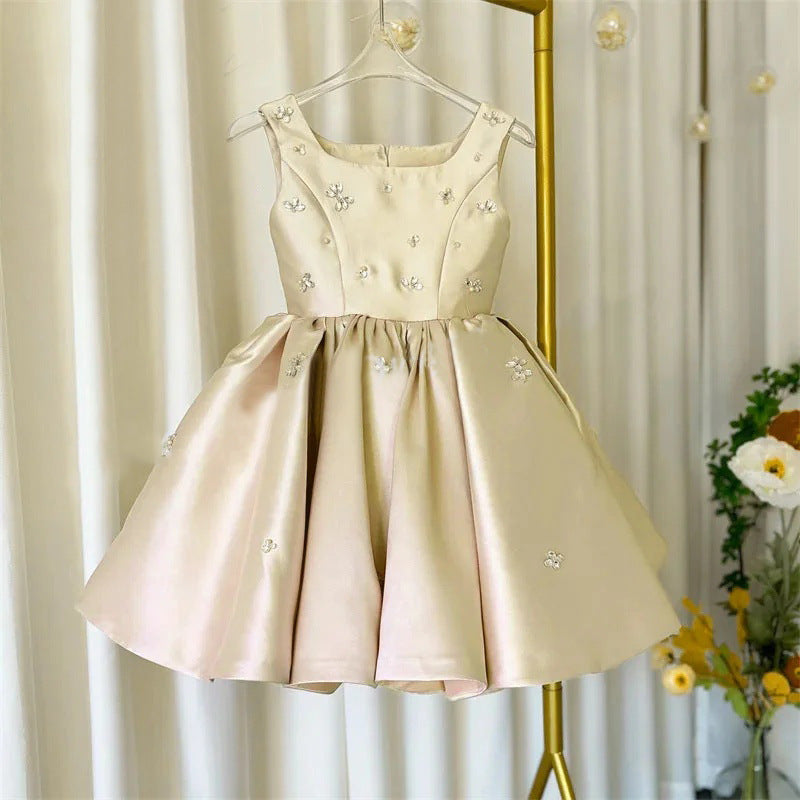 Girls Christening Dresses Pink Girls Beauty Pageant Dress Children Birthday Dress