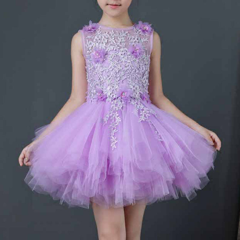 Baby Girls Trailing Dress Detachable Girls Wedding Princess Dress