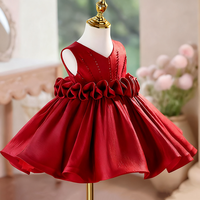 Girls Christmas Dress Flower Girl Wedding Dress Girl Birthday Princess Dress